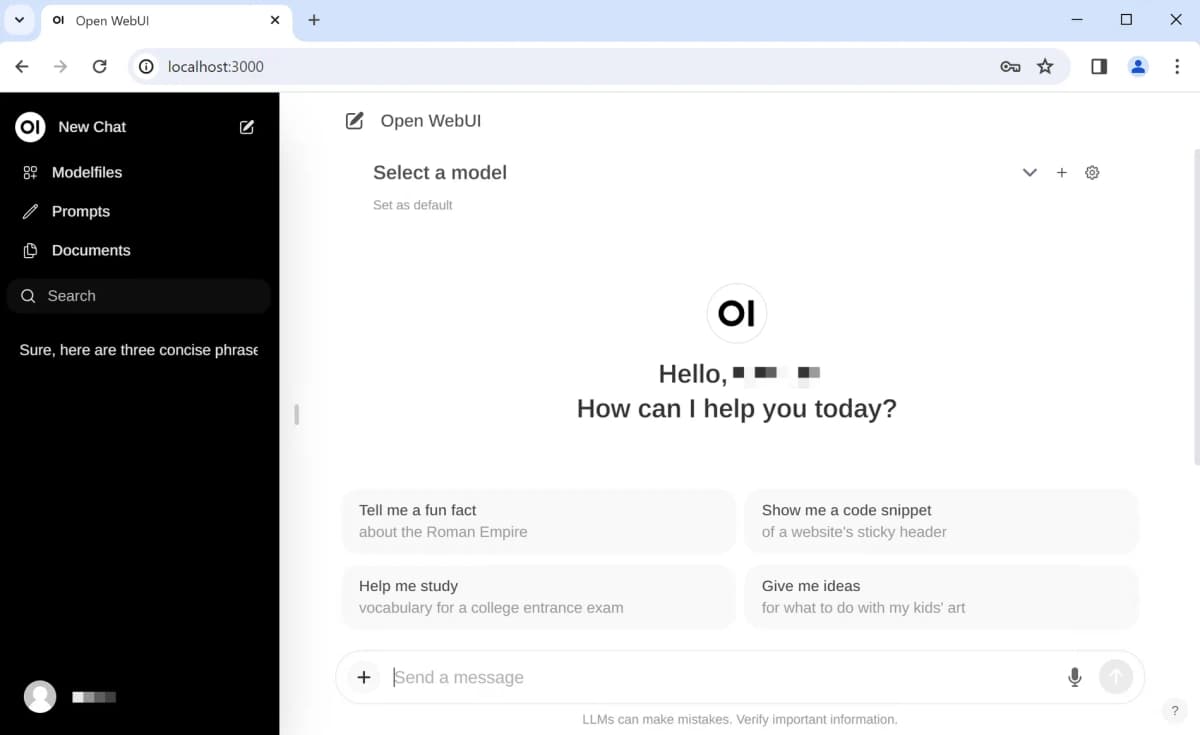 Open WebUI på virksomhetens egen AI-node